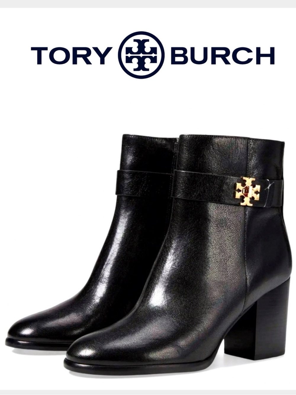 Tory Burch Women's T Lock High Heel Ankle Boots Size 10